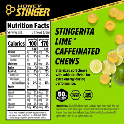 Honey Stinger Caffeinated Chews Stingerita 50gr c/96 pz