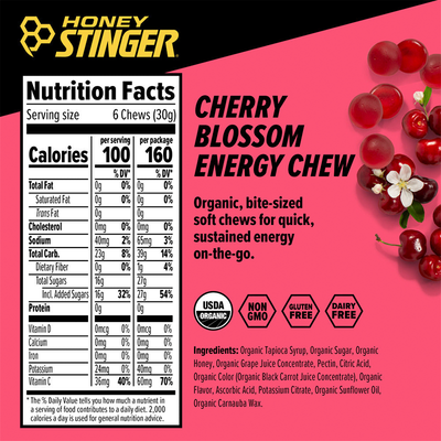 Honey Stinger Chews Cherry Blossom 50gr